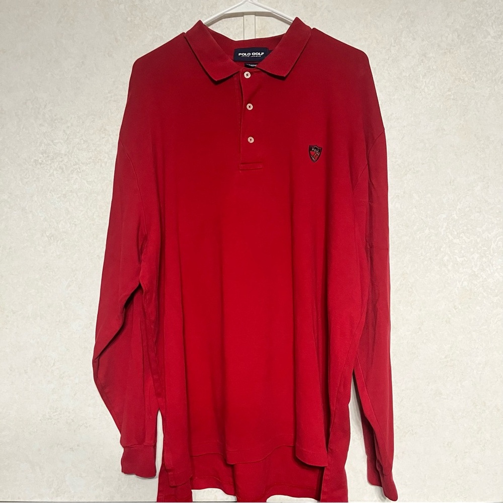 Polo‎ Ralph Lauren Men's Vibrant Red Long Sleeve Polo